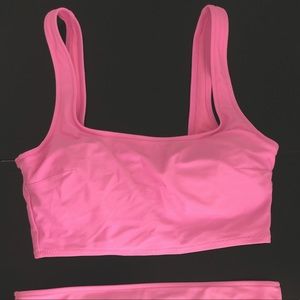 Aerie Hot Pink Bathing Suit Set size small